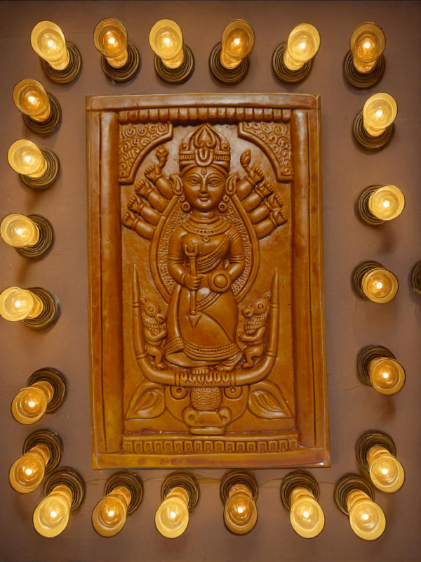 Flat Durga idol